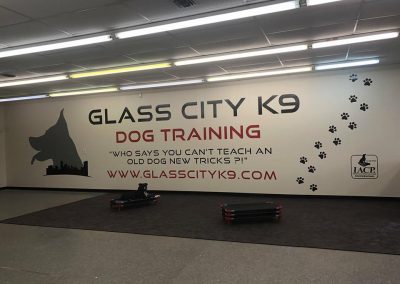 Training area at Glass City K9 Toledo OH location.